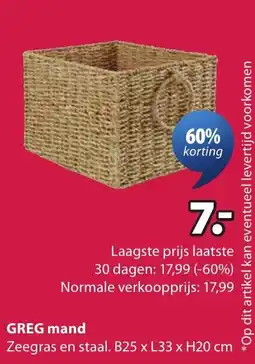 Jysk Greg mand aanbieding