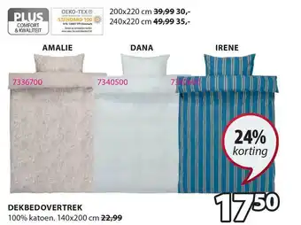 Jysk Amalie, Dana Of Irene Dekbedovertrek 24% Korting aanbieding
