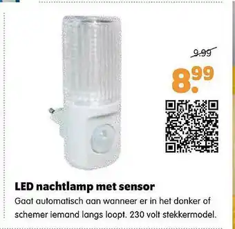 Plentyparts LED Nachtlamp Met Sensor aanbieding