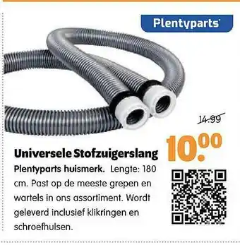 Plentyparts Universele Stofzuigerslang Plentyparts Huismerk aanbieding