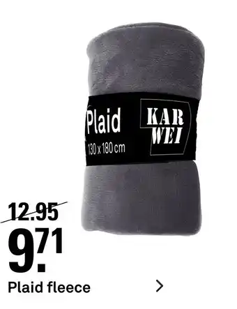 Karwei Plaid fleece aanbieding