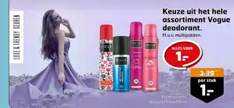 Trekpleister Vogue Deospray Enjoy aanbieding