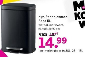 Leen Bakker bijv. Pedaalemmer Paco 5L aanbieding