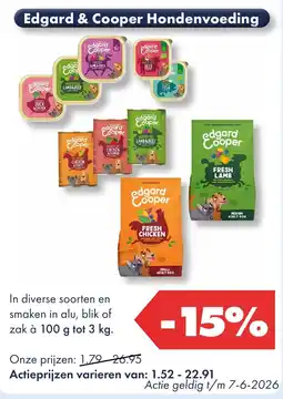 Huisdier Voordeelshop Edgard & Cooper Hondenvoeding aanbieding