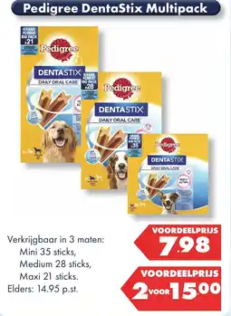 Huisdier Voordeelshop Pedigree DentaStix Multipack aanbieding