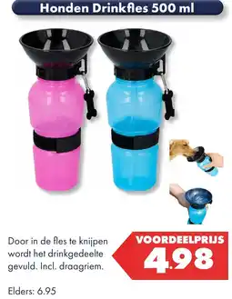 Huisdier Voordeelshop Honden Drinkfles aanbieding
