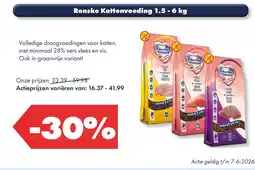 Huisdier Voordeelshop Renske Kattenvoeding 1.5-6 kg aanbieding