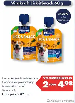 Huisdier Voordeelshop Vitakraft Lick&Snack 60 g aanbieding