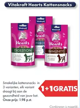 Huisdier Voordeelshop Vitakraft Hearts Kattensnacks aanbieding