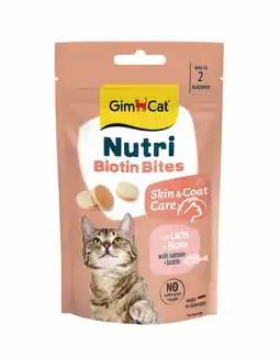 Pets Place Gimcat Nutri Biotin Bites - Kattensnack - Zalm 40 g aanbieding