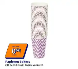 Action Papieren bekers aanbieding