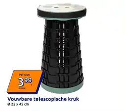 Action Vouwbare telescopische kruk aanbieding