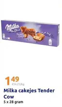 Action Milka cakejes Tender Cow aanbieding