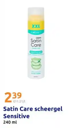 Action Satin Care scheergel Sensitive aanbieding