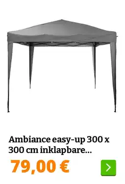 Obelink Ambiance easy-up 300 x 300 cm inklapbare partytent - Grey aanbieding