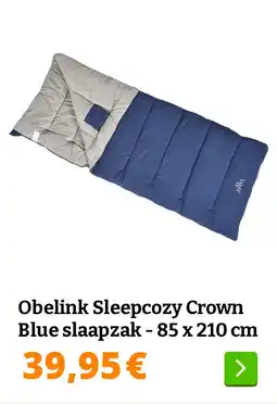 Obelink Obelink Sleepcozy Crown Blue slaapzak - 85 x 210 cm aanbieding