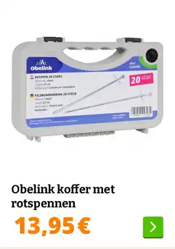 Obelink Obelink koffer met rotspennen aanbieding