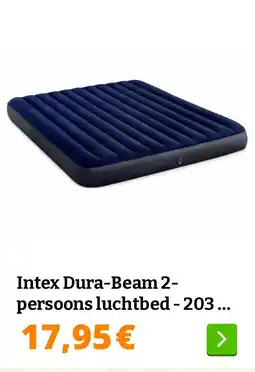 Obelink Intex Dura-Beam 2-persoons luchtbed - 203 x 183 x 25 cm aanbieding