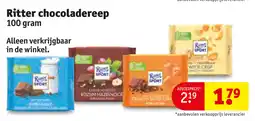 Kruidvat Ritter chocoladereep aanbieding