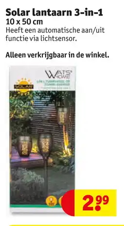 Kruidvat Solar lantaarn 3-in-1 aanbieding