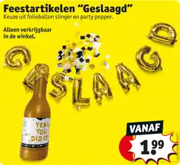 Kruidvat Feestartikelen Geslaagd aanbieding