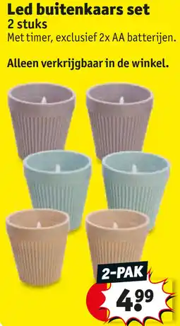 Kruidvat Led Buitenkaars Set aanbieding