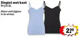 Kruidvat Singlet met kant aanbieding