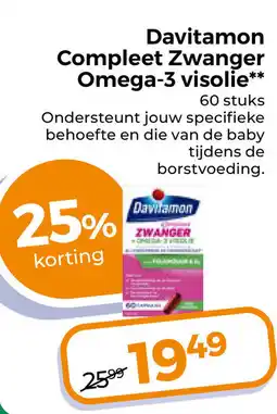 Trekpleister Davitamon Compleet Zwanger Omega-3 visolie aanbieding