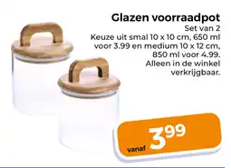 Trekpleister Glazen voorraadpot aanbieding