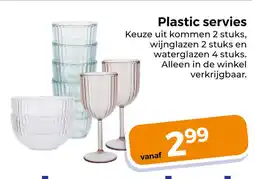 Trekpleister Plastic servies aanbieding