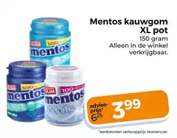 Trekpleister Mentos kauwgom XL pot aanbieding
