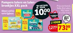 Kruidvat Pampers luiers en luierbroekjes XXL pack aanbieding