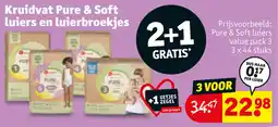 Kruidvat Kruidvat Pure & Soft luiers en luierbroekjes aanbieding