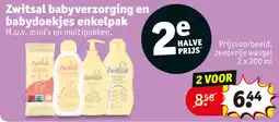 Kruidvat Zwitsal babyverzorging en babydoekjes enkelpak aanbieding