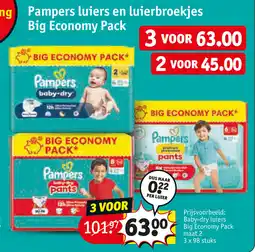Kruidvat Pampers luiers en luierbroekjes Big Economy Pack aanbieding