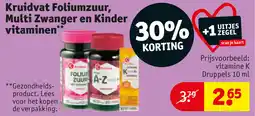 Kruidvat Kruidvat Foliumzuur, Multi Zwanger en Kinder vitaminen aanbieding