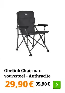 Obelink Obelink Chairman vouwstoel - Anthracite aanbieding