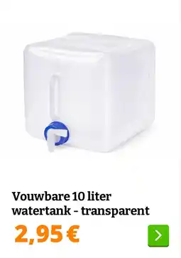 Obelink Vouwbare 10 liter watertank - transparent aanbieding