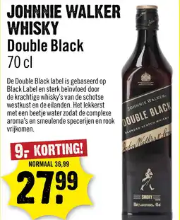 Dirck 3 Johnnie Walker Double Black Whisky 70 cl aanbieding