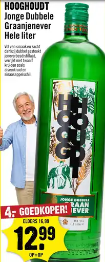 Dirck 3 Hooghoudt Jonge Dubbele Graanjenever 100 cl aanbieding