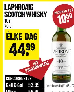 Dirck 3 Laphroaig 10 Year Old Islay Single Malt Scotch Whisky 70 cl aanbieding