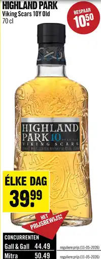 Dirck 3 Highland Park Single Malt 10 Years Whisky 70 cl aanbieding
