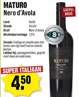 Dirck 3 Maturo Nero D'Avola 75 cl aanbieding