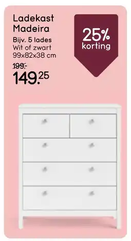 Leen Bakker Bekijk Ladekast Madeira aanbieding
