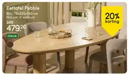 Leen Bakker Bekijk Eettafel Pebble aanbieding