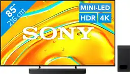 Coolblue Sony Bravia 5 85 XR Mini-led (2025) + Sony Bravia Theatre Bar 6 Zwart aanbieding