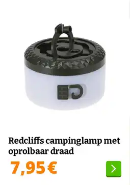 Obelink Redcliffs campinglamp met oprolbaar draad aanbieding