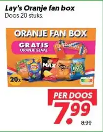 Dekamarkt Lay's Oranje fan box D aanbieding