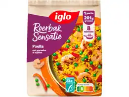 Hoogvliet Iglo Paella garnalen kip aanbieding