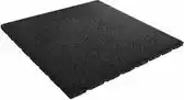 Bol.com IVOL Rubber tegels 20 mm - 0.5 m² (2 tegels van 50 x 50 cm) - Zwart aanbieding